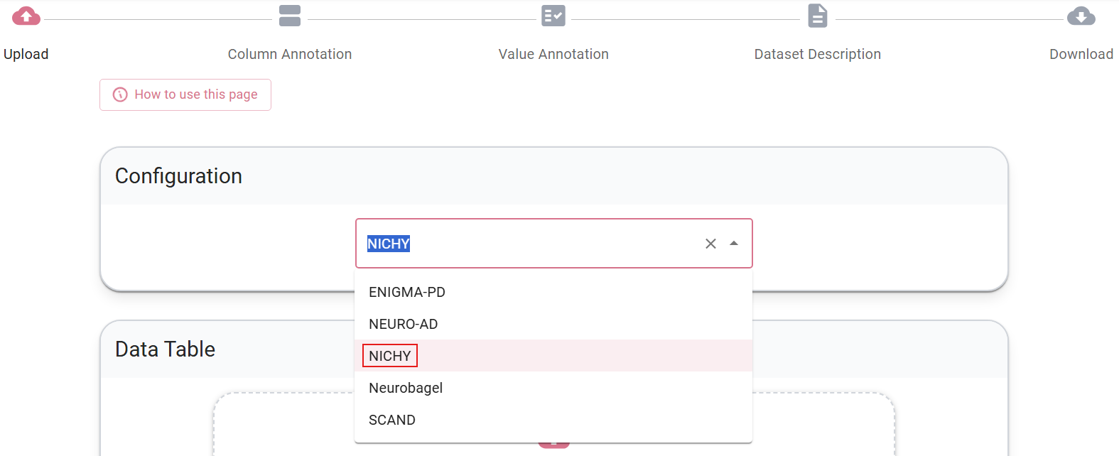 Neurobagel-NICHY-Configuration
